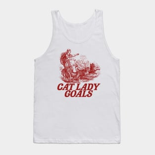 Cat lady goals funny Viking freya spinster childfree Tank Top